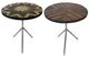 A & B Home Farrin 2-Piece Black/Silver Sunburst Side Table Set-0