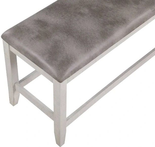 New Classic® Home Furnishings Richland Stonewash Gray Counter Height Bench-4