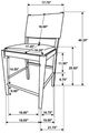 Coaster® Ottowa 2-Piece Brown/Light Tan Upholstered Counter Stool Set-2