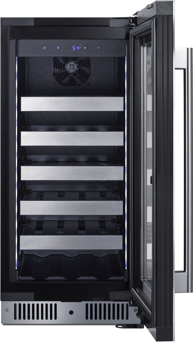 Summit® 15" Stainless Steel Built-In Wine Cooler-1