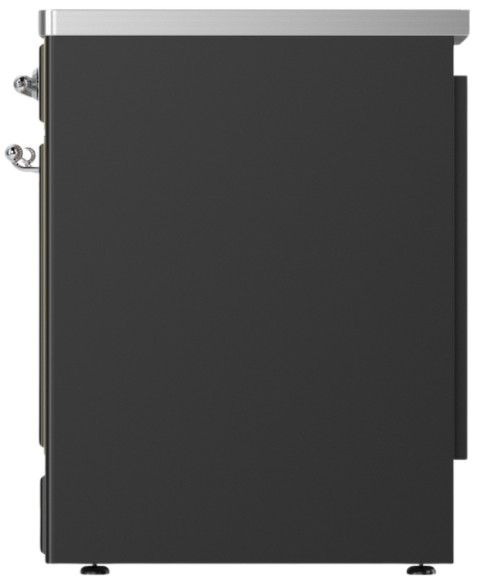 Ilve® Majestic III 30" Graphite Matte Pro Style Induction Range with Solid Door and Chrome Trim-2