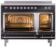 Ilve® Nostalgie II Series 48" Glossy Black Pro Style Induction Range-0