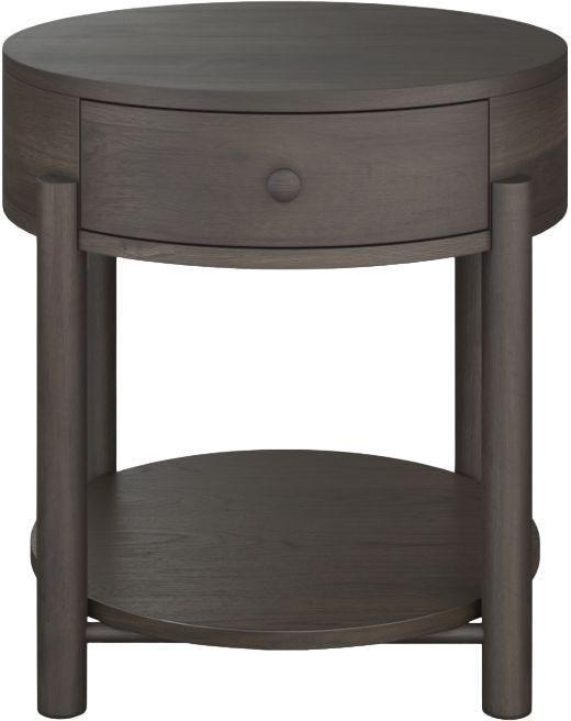 Magnussen Home® Hadleigh Black Coffee Bean Round End Table-2