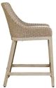 Uttermost® Paloma Cerused Wheat/Oatmeal Wicker Indoor-Outdoor Counter Stool with Cushion-5
