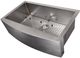 ZLINE Vail 33" Satin Stainless Steel Farmhouse Apron Mount Single Bowl Kitchen Sink with Bottom Grid-1