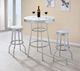 Coaster® Theodore White Bar Table with Chrome Silver Base-2