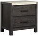 Magnussen Home® Plum Creek Ravenwood Black Nightstand with Marble Top-0