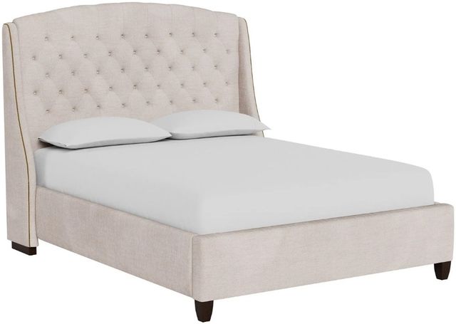 Universal Explore Home™ Halston Beige/Graphite King Upholstered Panel Bed-0