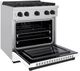 ZLINE Autograph Edition Paramount 30" Stainless Steel Pro Style Dual Fuel Range White Matte Door with Matte Black Accents-3