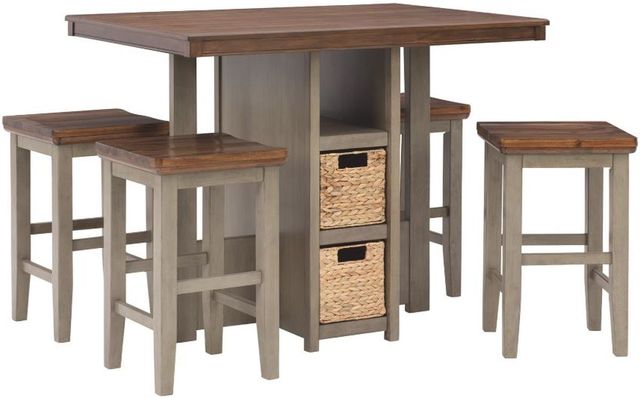 Signature Design by Ashley® Lettner 5-Piece Brown Counter Height Dining Table Set-1