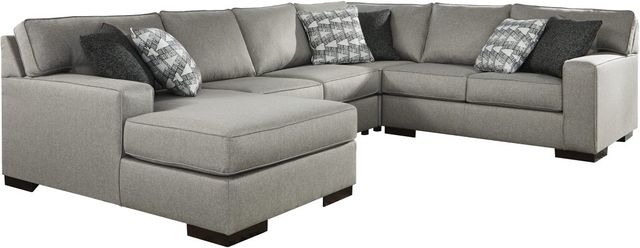 Benchcraft® Marsing Nuvella® 3-Piece Slate Sectional-0