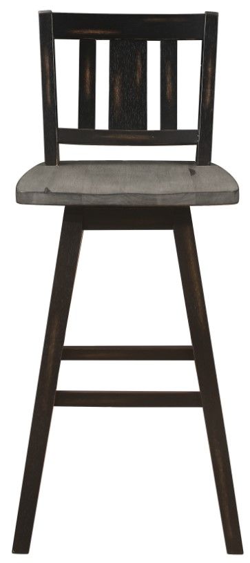 Homelegance® Amsonia Black/Distressed Gray Pub Height Chair-2