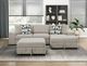 Homelegance® Raife 3-Piece Taupe Sleeper Sectional with Right Chaise and Ottoman-1