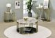 Furniture of America® Ofelia Antique Brass Sofa Table with Beige Faux Marble Top-1