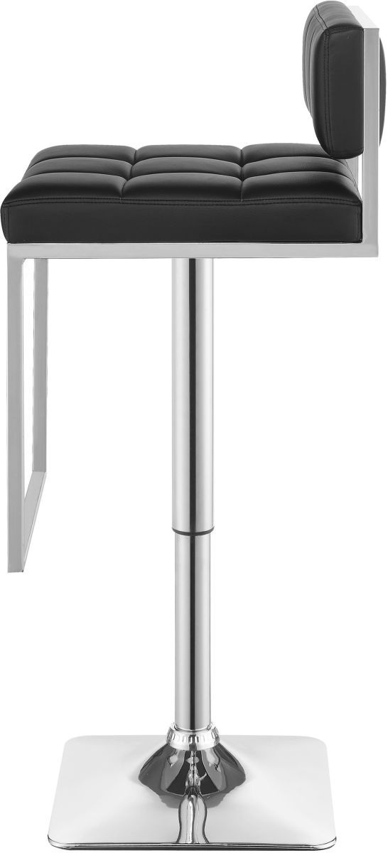 Coaster® Alameda Chrome/Black Adjustable Bar Stool-4