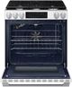 Samsung Bespoke Smart 30" White Glass Gas Slide In Gas Range-1