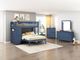 Homelegance Rowan & Rue Blue Twin/Full Loft Bunk Bed with Hidden Desk and Storage-1