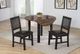 ECI Furniture Ashford Brown Round Drop Leaf Table with Distressed Black Legs-0