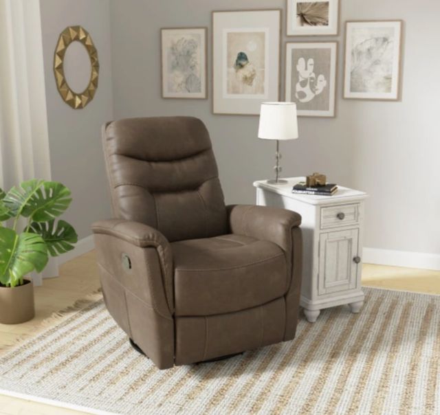 Emerald Home Danyon Tawny Manual Swivel Glider Recliner-1
