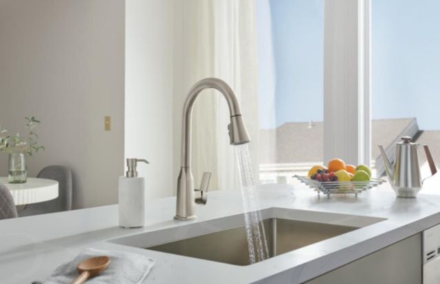 Peerless Ezra® Stainless Single Handle Pull-Down Kitchen Faucet-1