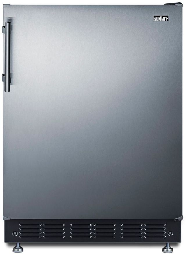 Summit® 24" 5.3 Cu. Ft. Stainless Steel Under The Counter Refrigerator-1