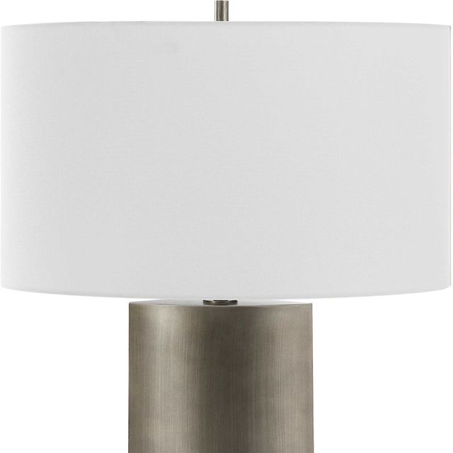 Uttermost® V-Groove Dark Steel Gray Table Lamp-4