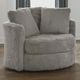 Furniture of America® Cochrane Gray Swivel Accent Chair-1