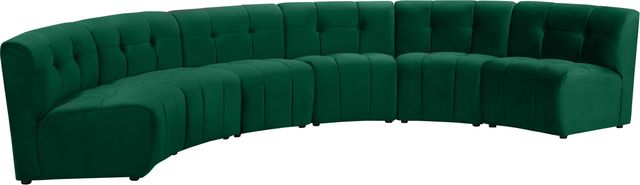 Meridian Furniture Limitless 6-Piece Green Velvet Modular Sectional-2