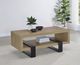Coaster® Dinard Latte Coffee Table with Black Metal Base-1