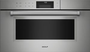 front view of the Wolf® M Series 30" Stainless Steel Contemporary Single Electric Steam Wall Oven