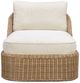 TOV Furniture Axel Brown/Cream Aluminum/Boucle/Wicker Outdoor Lounge Chair-2