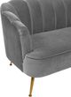 TOV Furniture Daisy Petite Grey Velvet Settee-3