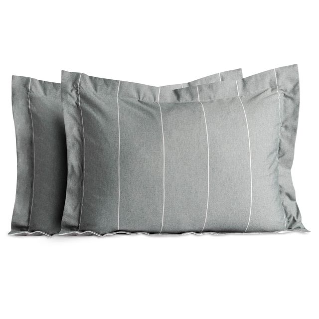 Malouf® Woven™ Chambray Flint Twin XL Comforter Set-1