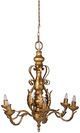 A & B Home Gold Classic Vintage Six-Light Chandelier-0