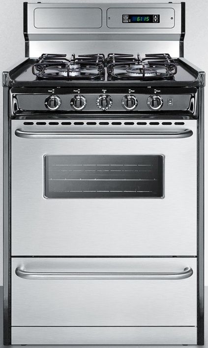 Summit® 24" Stainless Steel Freestanding Gas Range-0