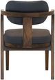 International Furniture Direct Zaphiro Blue/Brown Leather Dining Arm Chair-4