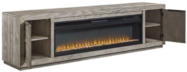 Signature Design by Ashley® Naydell Gray TV Stand with Electric Fireplace-2