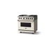 Viking® 5 Series 36" Pure White Pro Style Dual Fuel (NG) Range with Polished Chrome Trim-2
