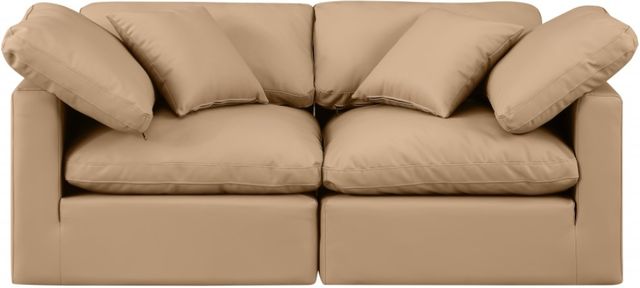 Meridian Furniture Indulge 2-Piece Tan 70" Sofa-1