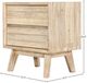LH Home Gia Light Driftwood 1-Drawer Nightstand -1
