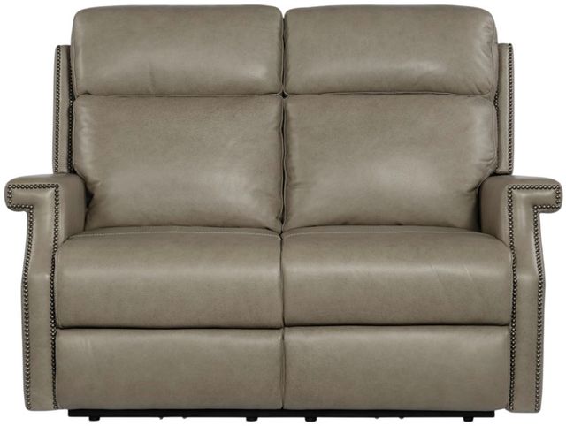 Hooker® Furniture MS Vaughn Shattered Stone Leather Power Reclining Zero Gravity Loveseat with Power Headrest-2