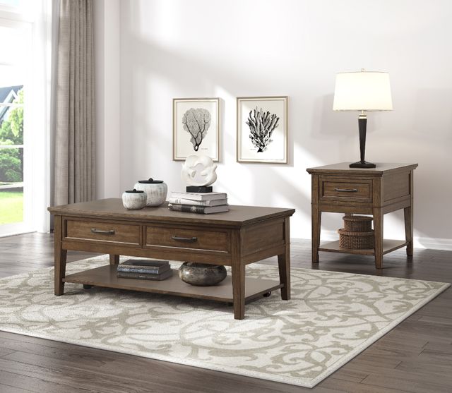 Homelegance® Whitley Walnut End Table-1