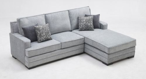 Milton Greens Stars 2-Piece Light Gray Right Hand Facing Sectional and Chaise-1