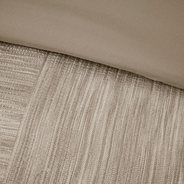 Olliix by Madison Park 3 Piece Taupe King/California King Walter Printed Seersucker Duvet Cover Set-3
