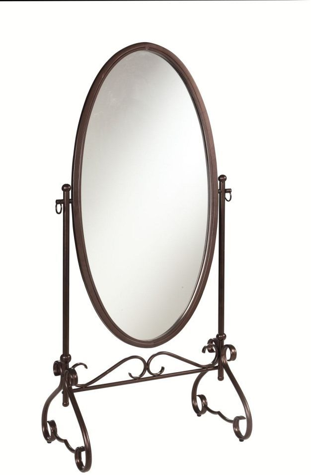 Linon Clarisse Antique Brown Metal Mirror-0