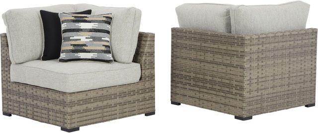 Signature Design by Ashley® Calworth 2-Piece Beige Outdoor Corner with Cushion Set-0