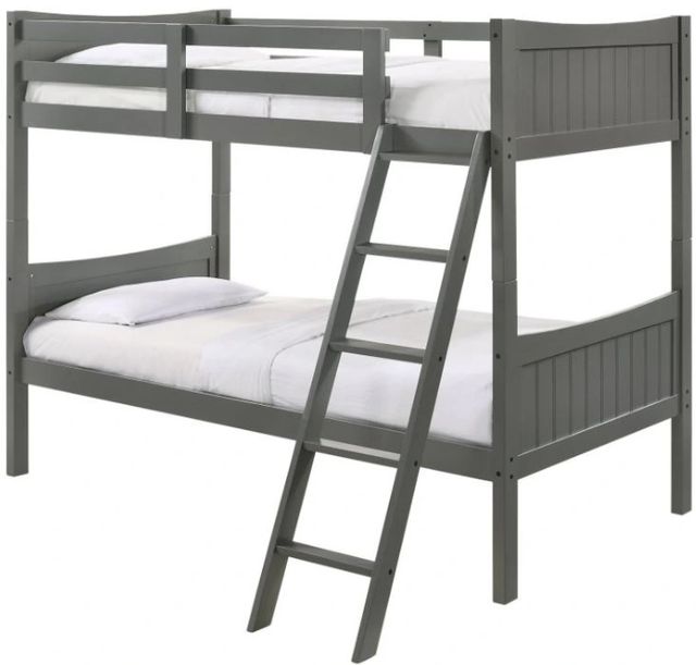 Elements International Sami Gray Twin/Twin Bunk Bed-0