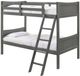 Elements International Sami Gray Twin/Twin Bunk Bed-0