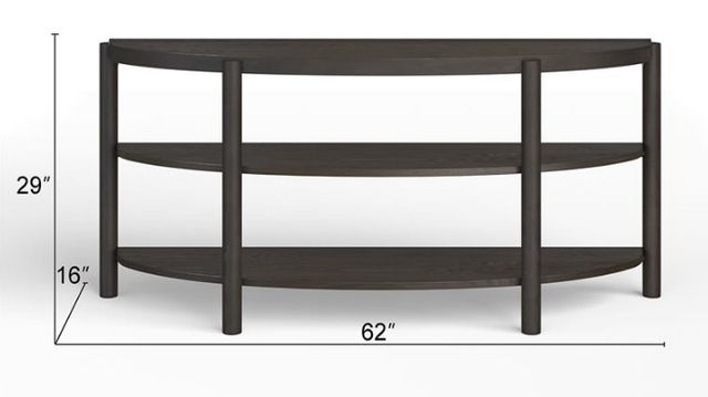 Magnussen Home® Hadleigh Black Coffee Bean Demilune Sofa Table-2
