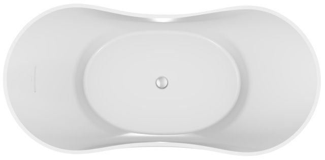 KOHLER® Abrazo® Honed White 66" x 31.50" Freestanding Bath-2